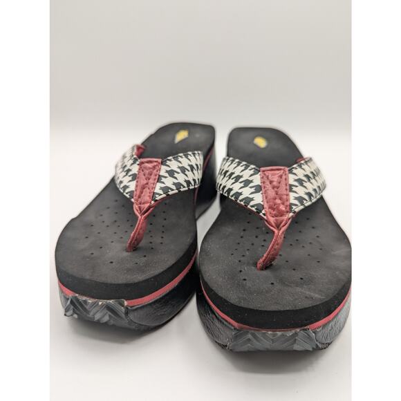 Volatile Bat Checkered Platform Flip Flops Size 9 - Picture 3 of 7